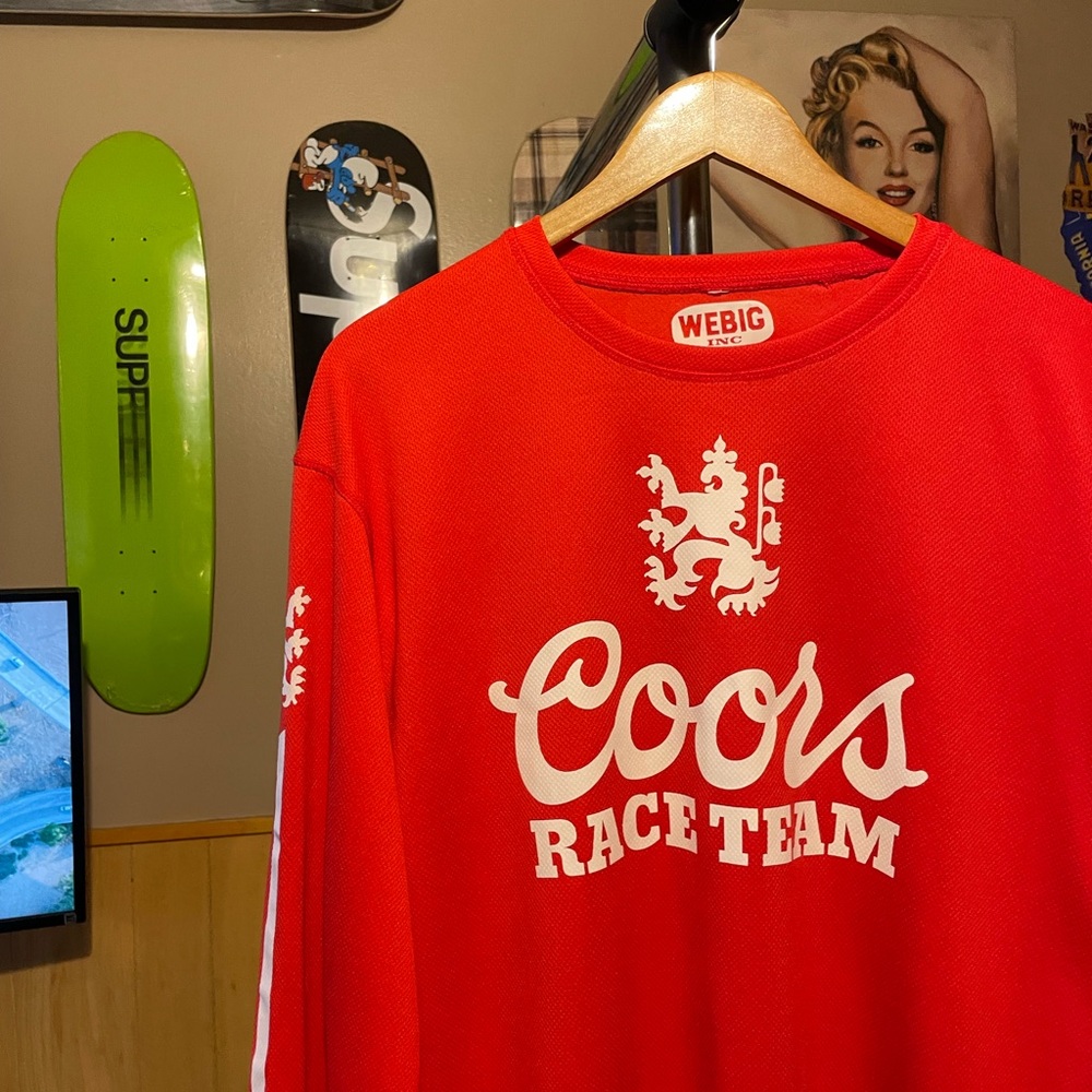 WEBIG COORS RACE TEAM JERSEY RED we big Mens size XXL moto jersey - Picture 3 of 8